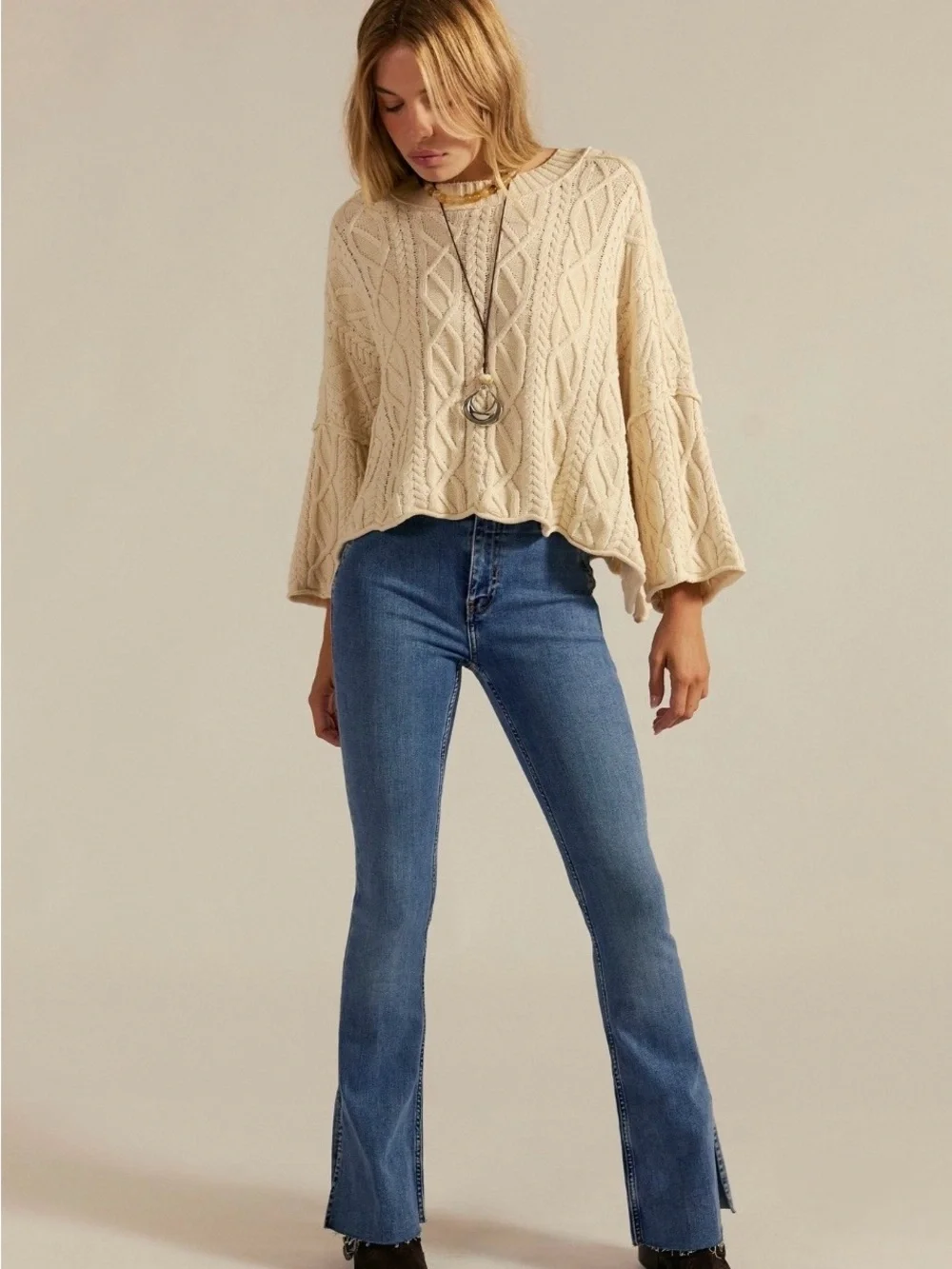 We The Free Level Up Slit Slim Flare Jean